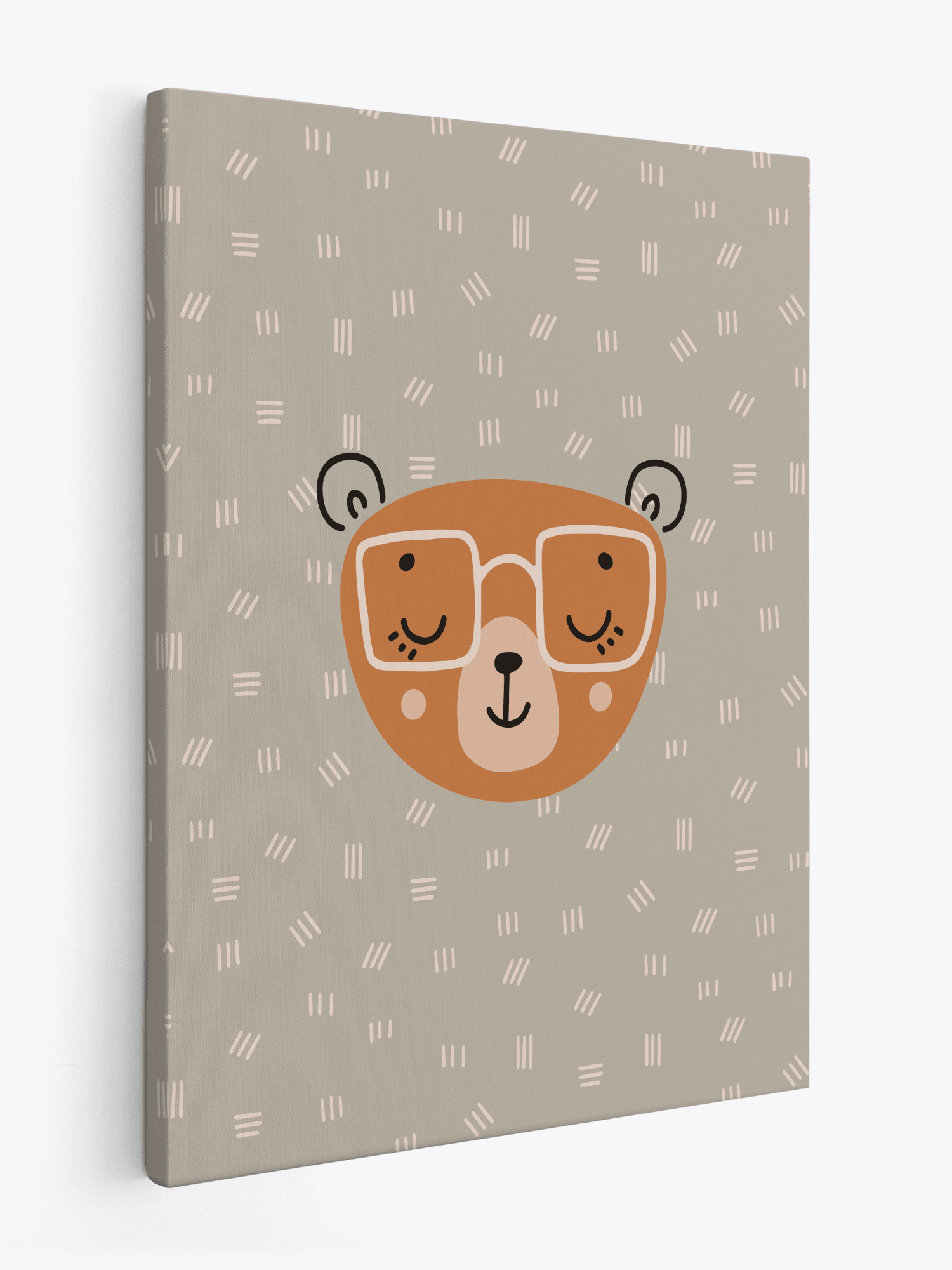 Neutral Bear Canvas - The Ditzy Dodo