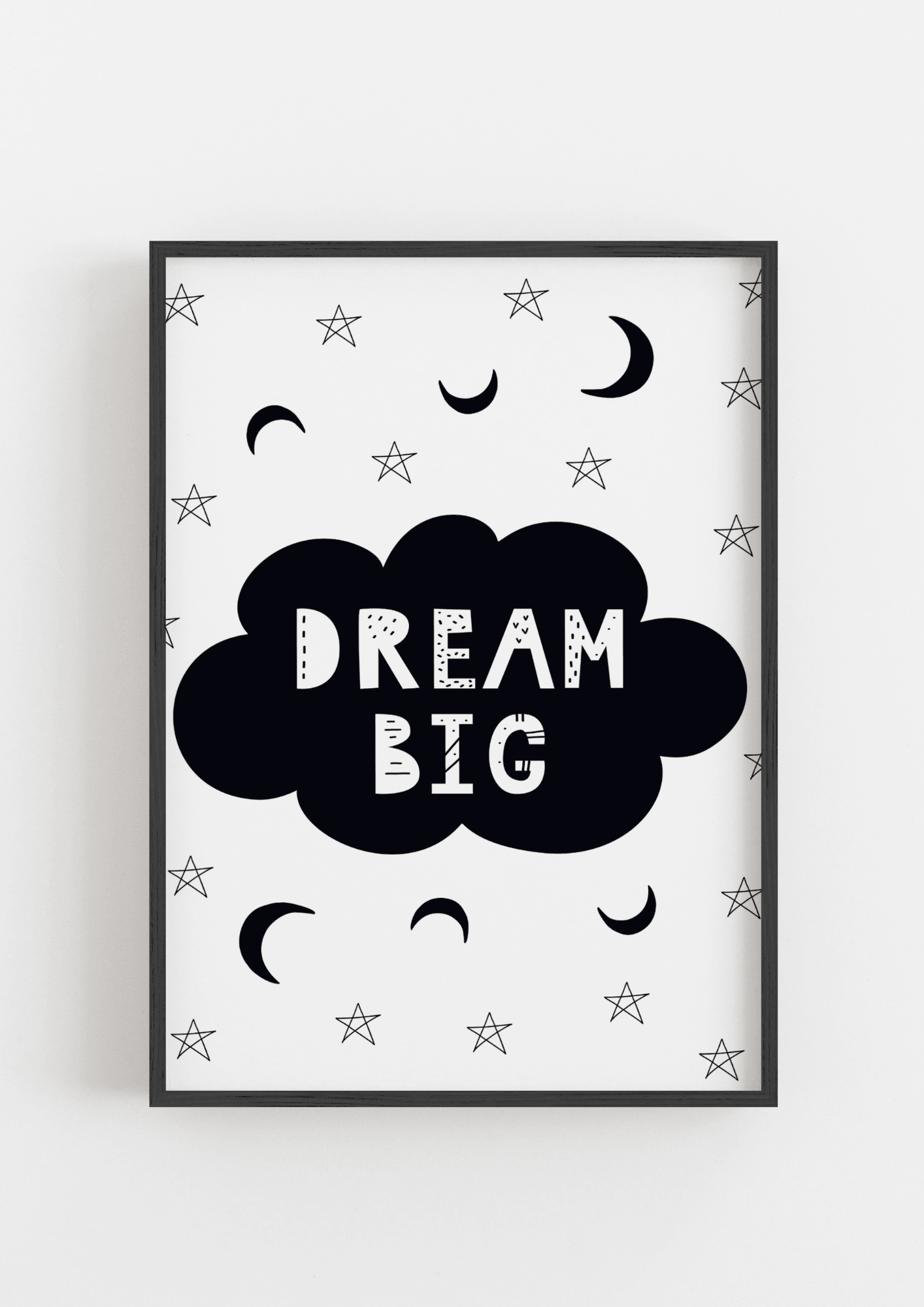 Dream Big Cloud B&W - The Ditzy Dodo