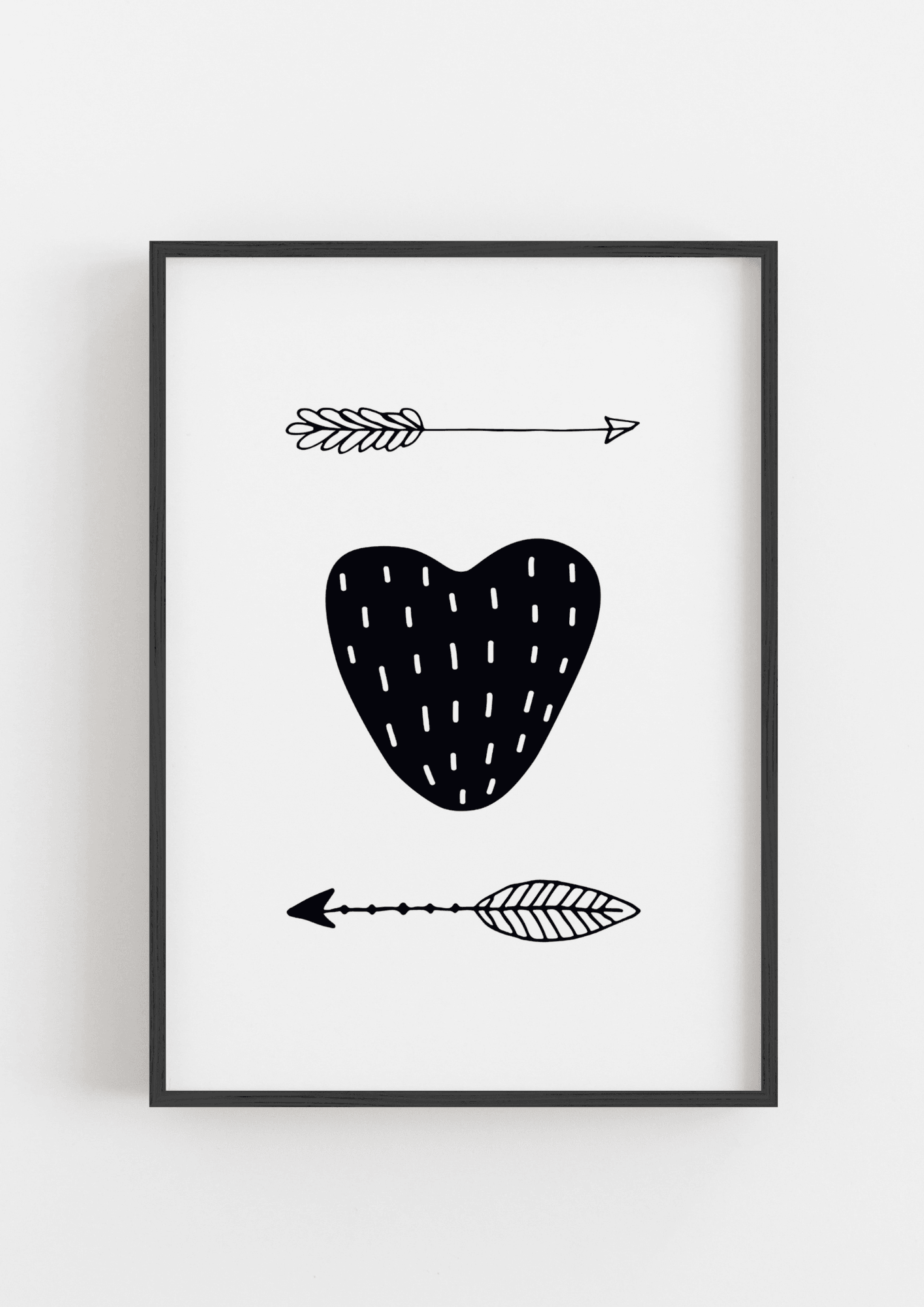 Scandi Heart B&W - The Ditzy Dodo