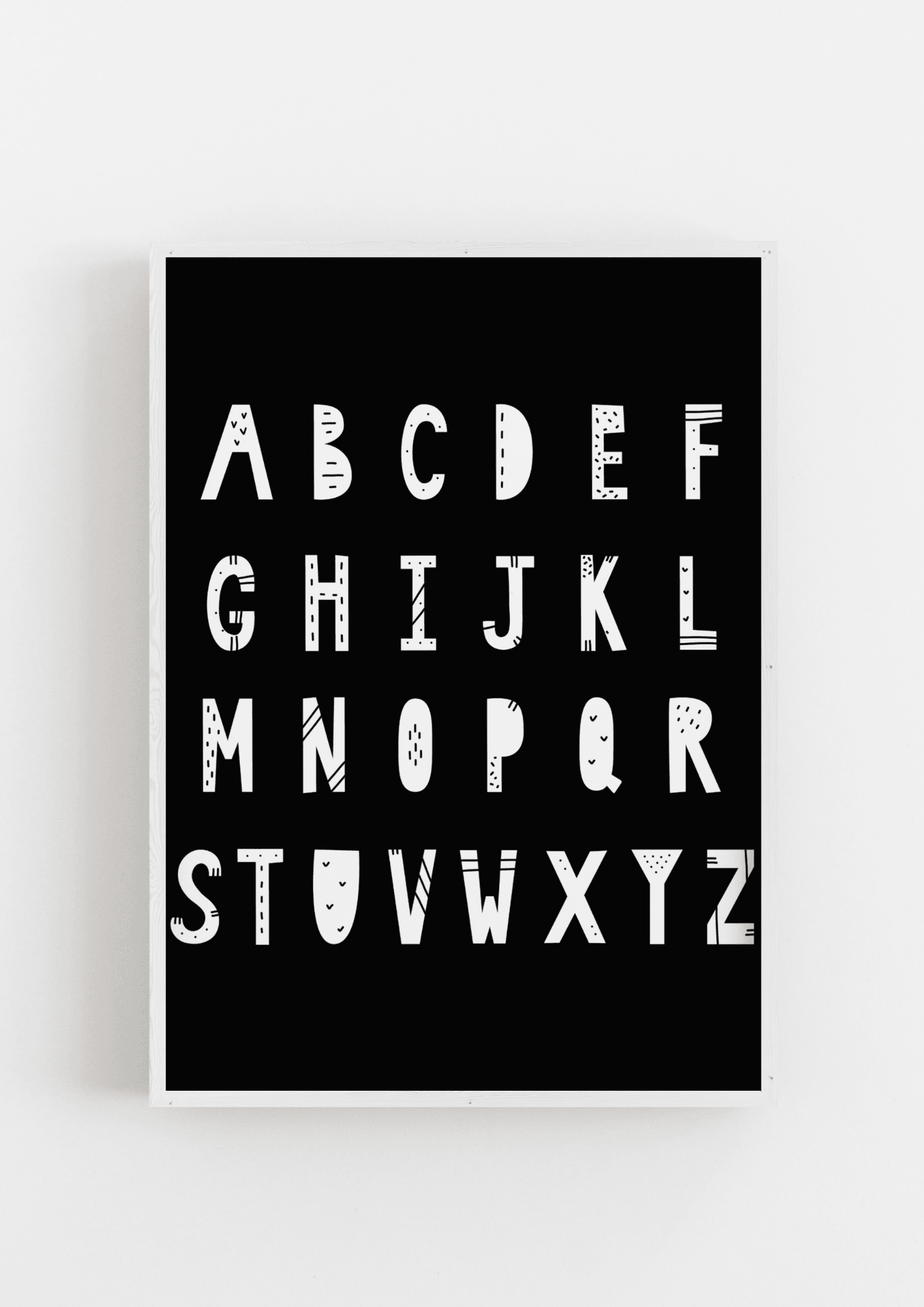 Scandi Alphabet B&W - The Ditzy Dodo