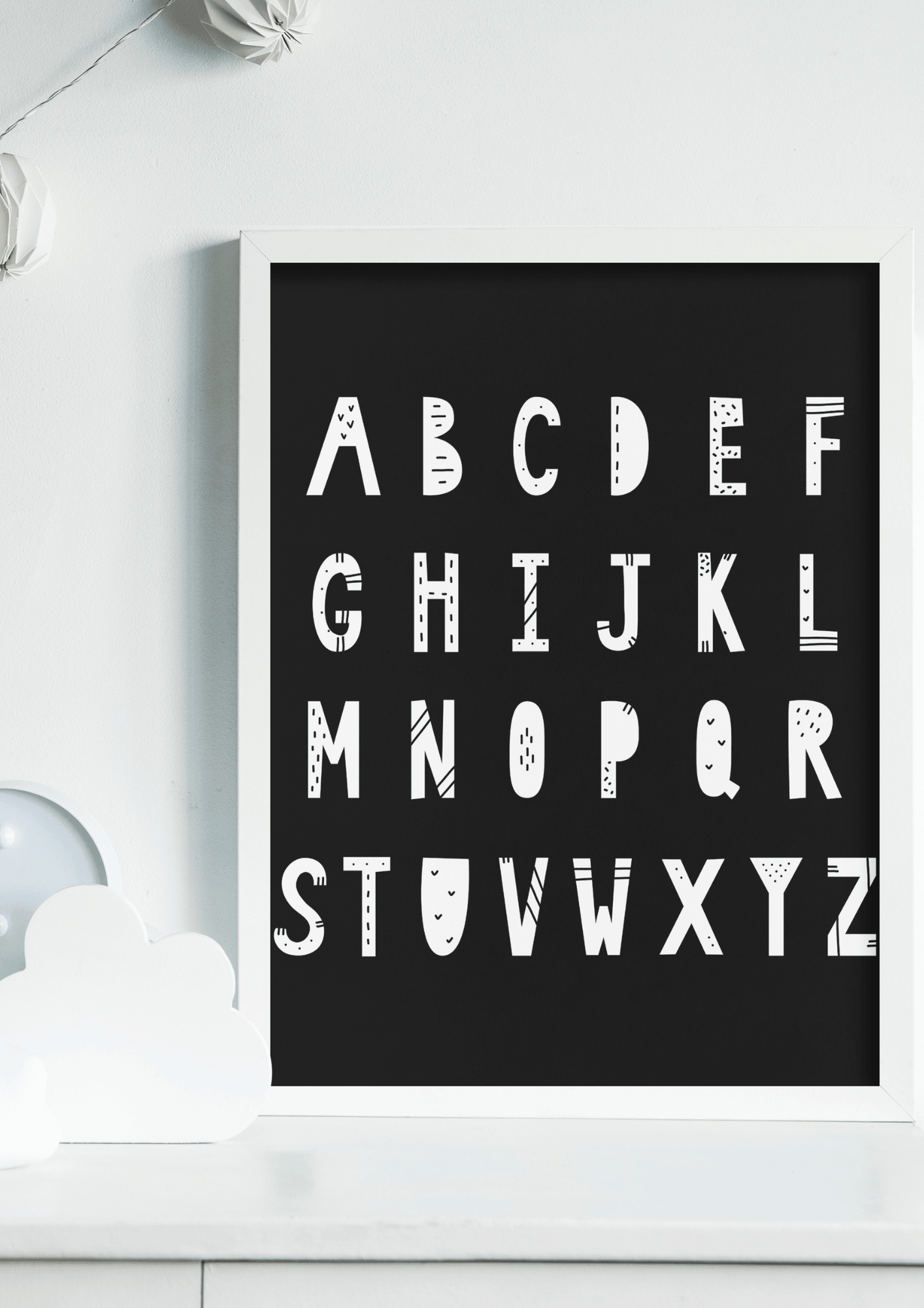 Scandi Alphabet B&W - The Ditzy Dodo