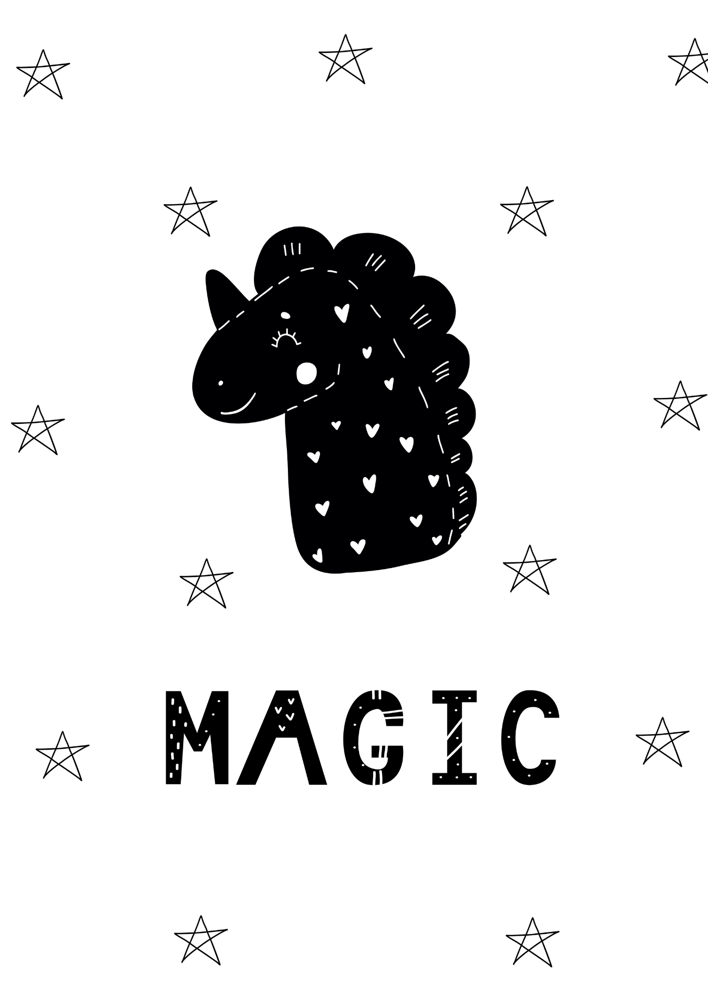 Magic Unicorn B&W - The Ditzy Dodo