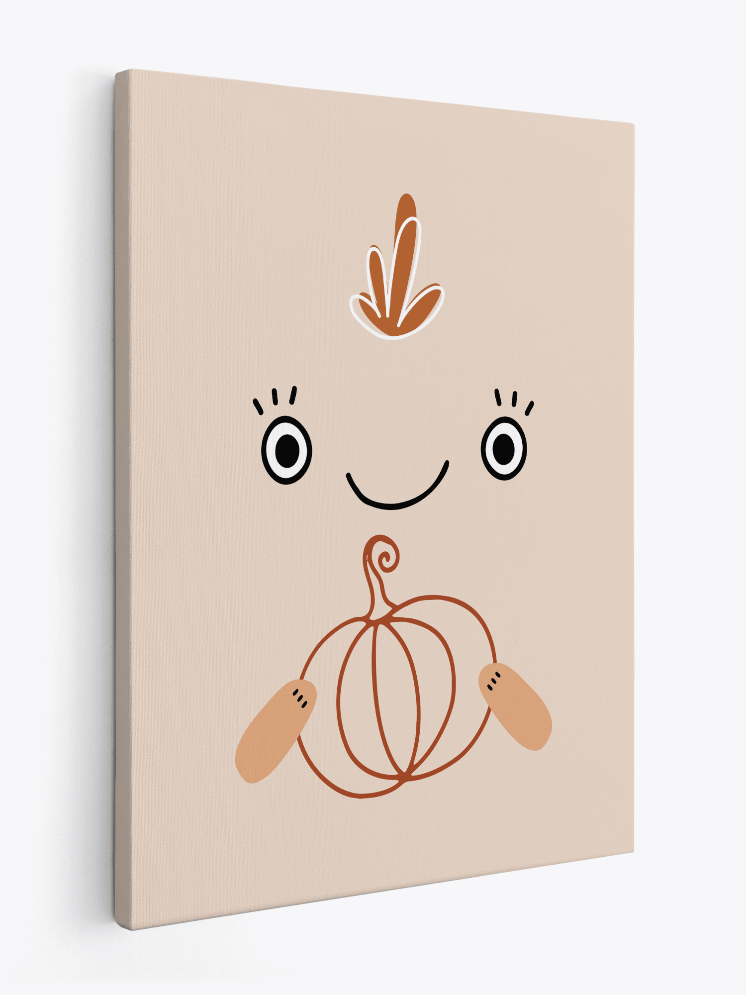 Smiley Pumpkin Canvas - The Ditzy Dodo