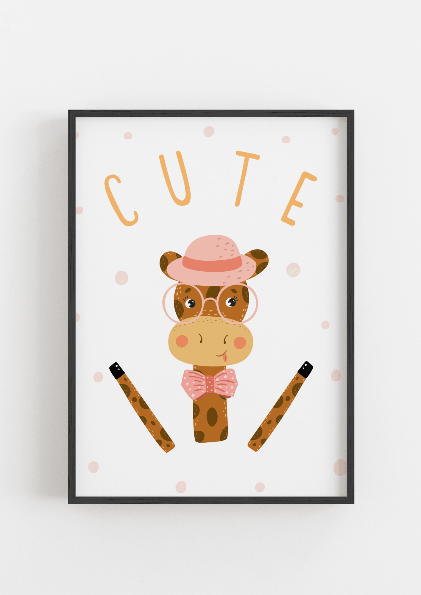 Cute Giraffe With Glasses - The Ditzy Dodo