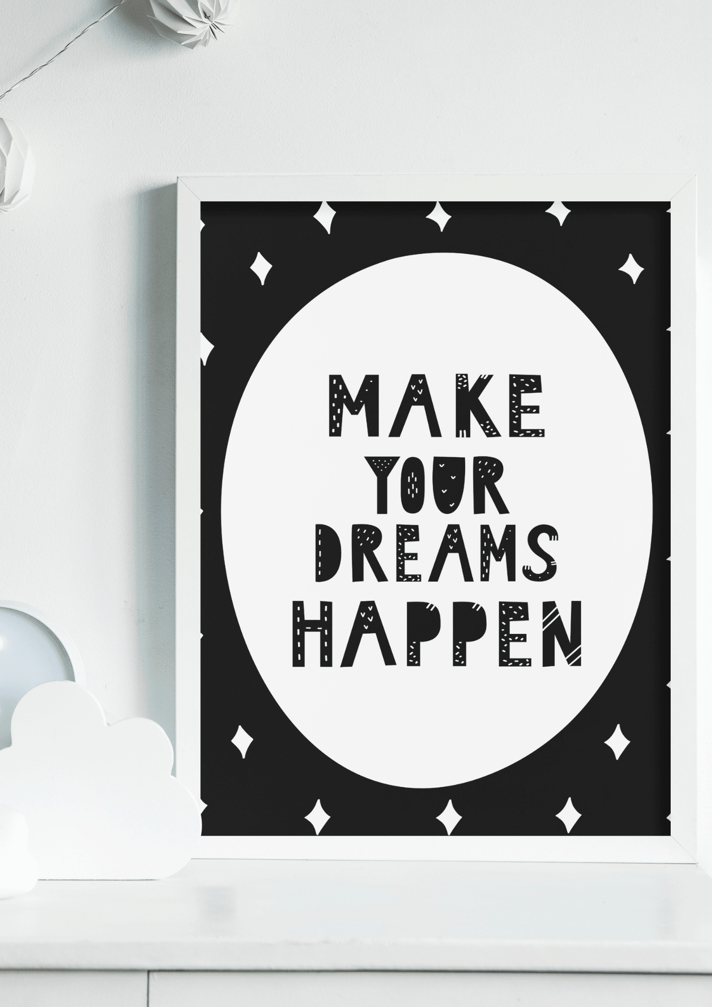 Make Your Dreams Happen B&W - The Ditzy Dodo